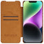 Nillkin Qin odinis dėklas iPhone 14 Plus – rudas