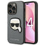 Karl Lagerfeld Saffiano dėklas iPhone 14 Pro Max – sidabrinis