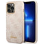 Guess 4G Vintage Gold Logo dėklas iPhone 14 Pro – rožinis
