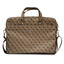 Guess Saffiano 4G Triangle Logo krepšys 16'' nešiojamajam kompiuteriui - rudas -- Laptop Bags