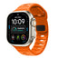 Dirželis Tech-Protect Silicone Line Apple Watch 8 / 9 / 10 / 11 / 12 / SE / Ultra (44 / 45 / 46 / 49 mm), oranžinis --...
