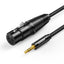 Ugreen garso kabelis 3.5mm mini jack (kištukas) - XLR (lizdas) 1m juodas (AV182) -- Audio Cables