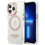 Guess Metal Outline MagSafe dėklas iPhone 13/13 Pro – rožinis