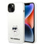 Karl Lagerfeld Silicone Ikonik Choupette dėklas iPhone 14 Plus / 15 Plus – baltas -- iPhone 14 Plus
