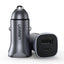 Ugreen CD130 USB-A / USB-C 30W automobilinis įkroviklis - pilkas -- Cell phone chargers