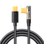 Joyroom Gaming Cable S-CC100A6 Laidas USB-C (kampinis) / USB-C (tiesus) 100W 1.2m - juodas