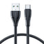 Joyroom Surpass Series A11 USB-A / USB-C 3A laidas 1.2 m - juodas
