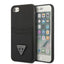 Guess GUHCI8PSATPK iPhone 7/8 SE 2020 / SE 2022 kietas dėklas juodas / juodas kietas Saffiano Triangle logotipo kortelių...