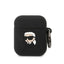 Karl Lagerfeld silikoninis dėklas AirPods 1/2 – juodas
