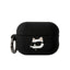Karl Lagerfeld silikoninis dėklas AirPods Pro 2 – juodas