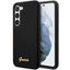 Guess silikoninis dėklas Samsung Galaxy S23+ – juodas, auksinis logotipas