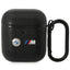 BMW Leather Curved Line dėklas AirPods 1/2 – juodas