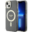 Guess MagSafe dėklas iPhone 14 Plus – juodas, blizgus
