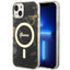 Guess Golden Marble MagSafe dėklas iPhone 14 Plus – juodas -- iPhone 14 Plus
