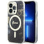 Guess Golden Marble MagSafe dėklas iPhone 14 Pro Max – juodas