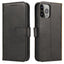 Magnet Case dėklas Honor Magic5 su atlankstama danga, portfeliu ir stovu - juodas -- Honor Magic5