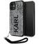 Karl Lagerfeld blizgučių dėklas iPhone 11/XR – juodas/sidabrinis -- iPhone 11