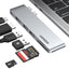 HUB Ugreen CM380 2xUSB-C - HDMI/2xUSB 3.0/SD TF/USB-C PD - pilkas -- MacBook Pro / MacBook Air