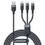 Joyroom laidas Multi-Use Series S-A18 3in1 USB-A - Lightning / USB-C / micro USB 0.3m juodas