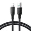 Joyroom laidas Multi-Color Series S-A34 USB-A / Lightning 3A 1m juodas