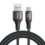 Joyroom Light-Speed Series S-A25 USB-A / USB-C Laidas 100W 1.2m - juodas