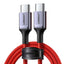 Ugreen US294 USB-C - USB-C 3A 480Mb/s kabelis 1m - raudonas -- Cell phone cables