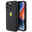 Ferrari dygsniuotas dėklas iPhone 15 Pro Max – juodas -- iPhone 15 Pro Max