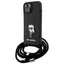 Karl Lagerfeld crossbody saffiano dėklas iPhone 15 – juodas -- iPhone 15