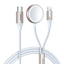 Joyroom S-IW012 2 in 1 Lightning laidas ir indukcinis įkroviklis Apple Watch 1.5m - baltas