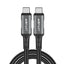 Acefast C1-09 USB-C / USB-C USB4 PD3.1 laidas 5A 1m - pilkai-juodas