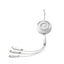 Joyroom Colorful Series S-A40 ištraukiamas 3in1 USB-A - USB-C / Lightning / Micro USB laidas 1m - baltas