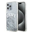 DKNY blizgus dėklas iPhone 15 Pro Max – baltas