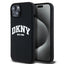 DKNY MagSafe silikoninis dėklas iPhone 15 Plus – juodas