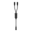 Acefast C5 USB-C - USB-C / USB-C 2in1 100W 480Mb/s laidas - juodas