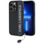 Karl Lagerfeld Saffiano Rhinestones & Charm dėklas, skirtas iPhone 15 Pro Max - juodas