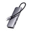 Ugreen CM195 6in1 adapteris USB-C - HDMI / 2x USB-A 3.0 / USB-C PD / SD / TF skaitytuvas - pilkas -- USB Hubs