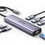 HUB Ugreen CM512 15598 6in1 USB-C - 3x USB-A 3.0 / HDMI / RJ45 / USB-C PD - pilkas -- USB Hubs