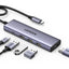 HUB Ugreen CM511 15597 5in1 USB-C - USB-C PD / HDMI / 3x USB-A 3.0 - pilkas -- USB Hubs