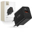 Tech-Protect NC30W įkroviklis USB-C PD 30W / USB-A QC 3.0 - juodas -- Cell phone chargers