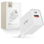 Tech-Protect NC30W USB-C PD 30W / USB-A QC 3.0 įkroviklis - baltas -- Cell phone chargers