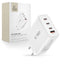 Tech-Protect NC100W-GAN įkroviklis GaN 3x USB-C PD 100W / USB-A QC 3.0 - baltas -- Cell phone chargers