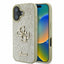 Guess Fixed Glitter 4G dėklas iPhone 16 – auksinis