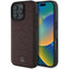 Mercedes-Benz MB Waves Leather dėklas iPhone 16 Pro Max – raudonas -- iPhone 16 Pro Max