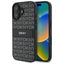 DKNY dėklas iPhone 16 – juodas, Texture Pattern Tonal Stripe