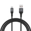 Dudao L3SM USB-A - MicroUSB 3A 1.2m pintas laidas - juodas