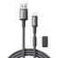 Joyroom S-A50 Unlimited Series 3A USB-A - Lightning laidas su magnetiniu organizatoriumi 1.2m - pilkas