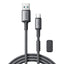 Joyroom S-A50 Unlimited Series 3A USB-A - USB-C laidas su magnetiniu organizatoriumi 1.2m - pilkas