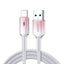 Joyroom S-A42 Crystal-Clear Series 3A USB-A - Lightning laidas 1.2m - baltas