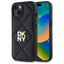 DKNY dygsniuotas dėklas iPhone 15 – juodas