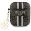 Guess AirPods 1/2 dėklas – rudas, 4G Stripes Charm